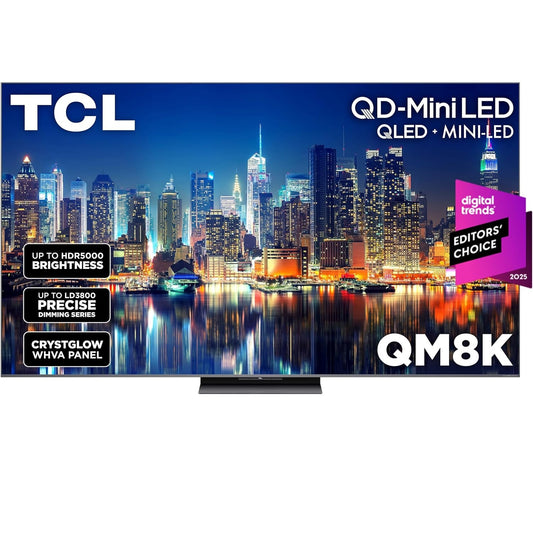 TCL 65" Class QM8K Series 4K UHD QD-Mini LED Smart TV with Google TV (2025) 65QM8K