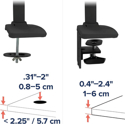 Ergotron LX Desk Mount Monitor Arm Matte Black 45-241-224