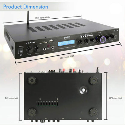 Pyle Pro PDA7BU Stereo Receiver with Bluetooth