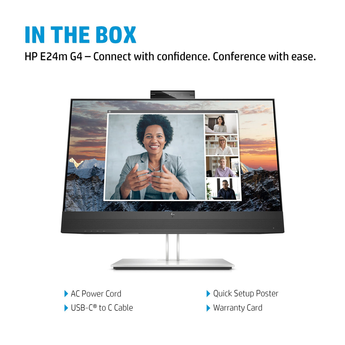 HP E24m 23.8" 16:9 1920 x 1080 5ms 75Hz IPS Monitor with USB Type-C Docking 40Z32AA