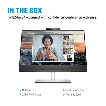 HP E24m 23.8" 16:9 1920 x 1080 5ms 75Hz IPS Monitor with USB Type-C Docking 40Z32AA