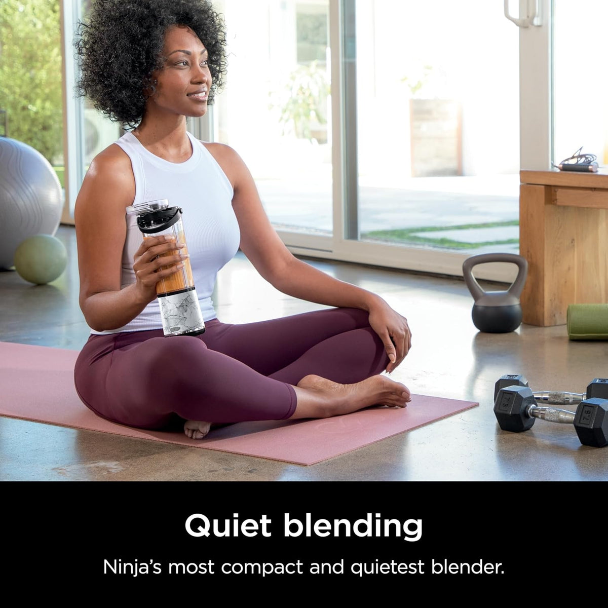 Ninja Blast Portable Blender, Cordless,18oz Vessel, White Marble, BC152MW