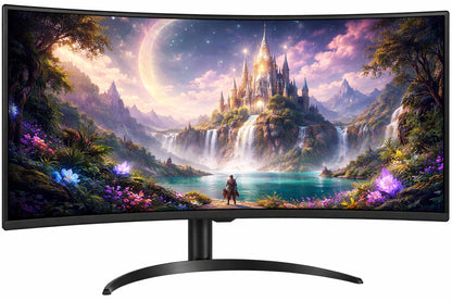 LG 34" WQHD 100Hz 5ms Smart Monitor with HDR10 (HDMI, USB-A) Black 34SR65QC