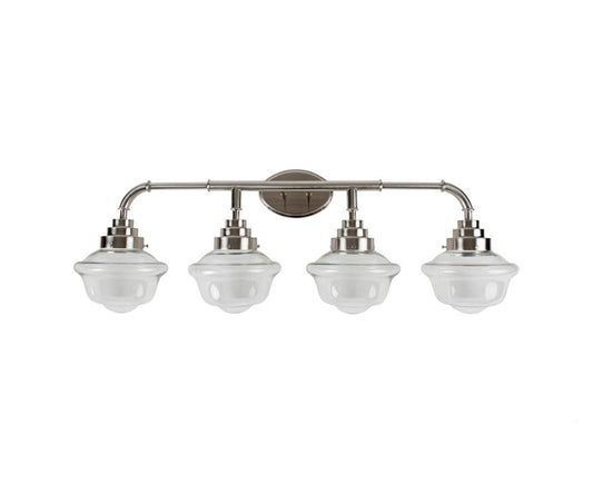 Sunset Lighting 4-Light Vanity, 60W Bright Satin Nickel - F13004-80