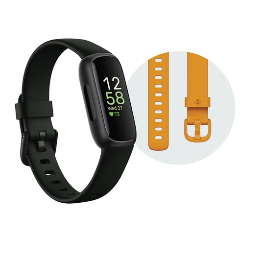 Fitbit Inspire 3 Health and Fitness Tracker Bundle Midnight Zen/Black FB424BKBK-BNDL