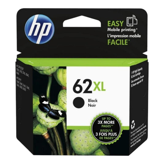 HP J3P42BN 62XL High Yield Original Ink Cartridge, Black, 2 Pack, 600 Page Yield