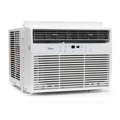 Midea 12,000 BTU 550 sq. ft Smart Window Air Conditioner with Remote Control, 3-in-1: Cools, Dehumidifies and Ventilates, App & Voice Control, 60 dB, White MAW12S1DWWT-T