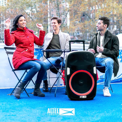Altec Lansing SoundRover Wireless Tailgate Speaker, 7 LED lights, Portable Design, Black - IMT7002