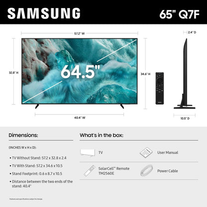 Samsung 65” Q7F Series QLED 4K SamsungVision AI SmartTizen TV 2025 QN65Q7FDAF