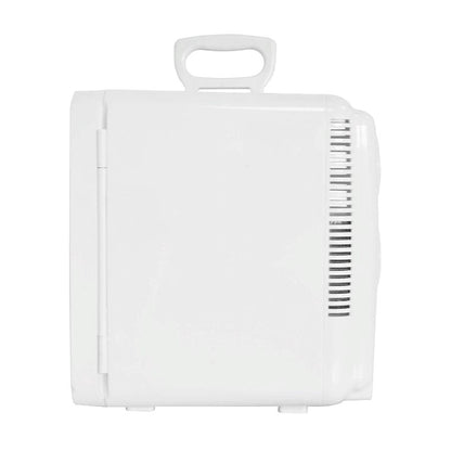 Frigidaire 9-Can/6.5L Mini Portable Fridge Lighted Mirror Door EFMIS170-WHITE, Includes 110V home power cord & 12V DC car adapter