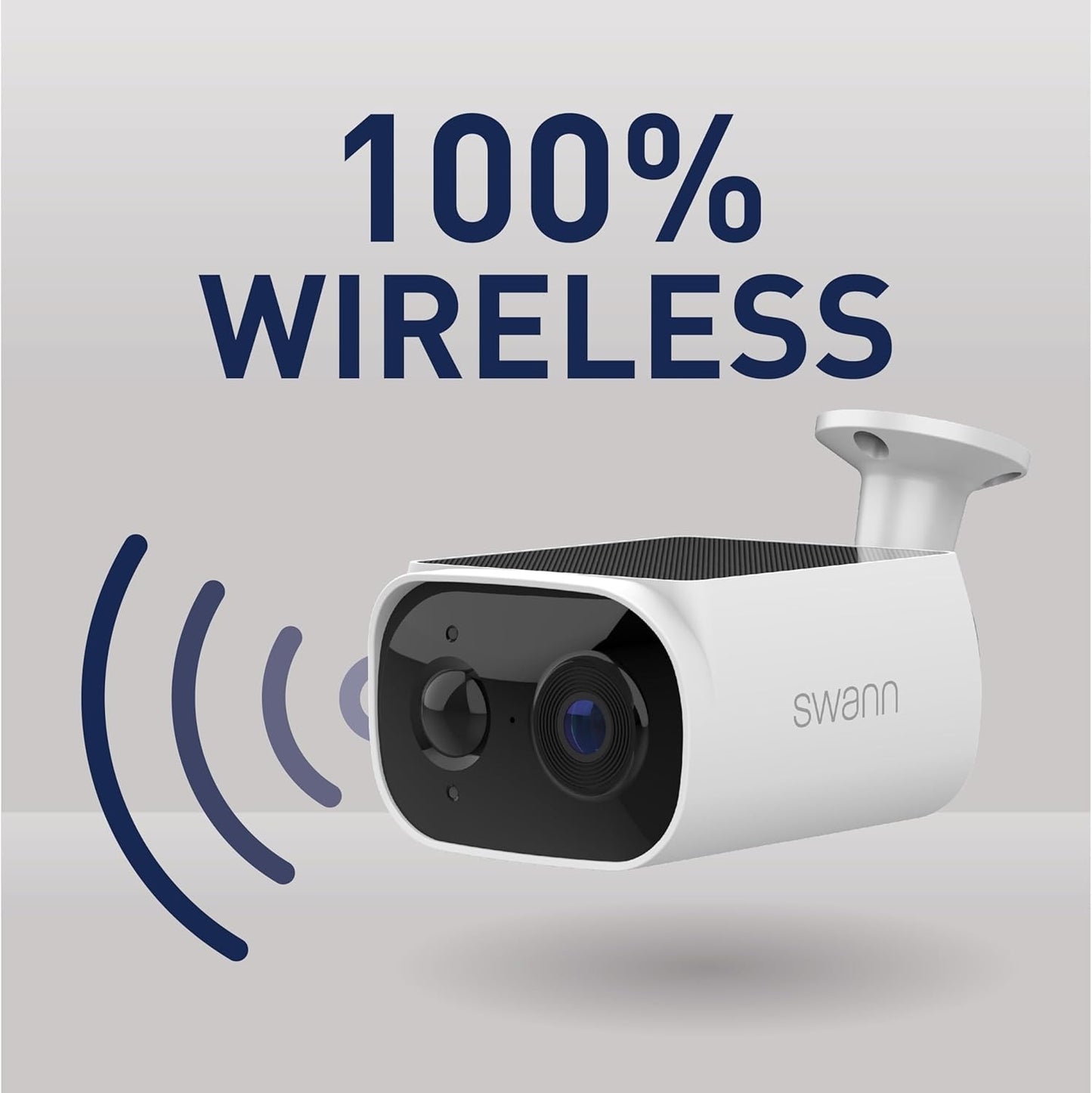 Swann Evo Wireless Outdoor 2K Cameras with Integrated Solar Panel & 2 x 16GB MicroSD Cards, 2 pk. SESOL2KBCPK2