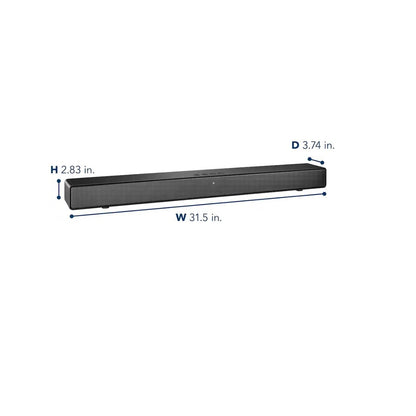 Insignia - 2.0 Channel Soundbar 32", Bluetooth - Black NS-SB20