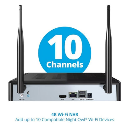 Night Owl 8-Ch 3-Camera 4K Wireless Security System 1TB HDD NVR CL-BT8WN-13L