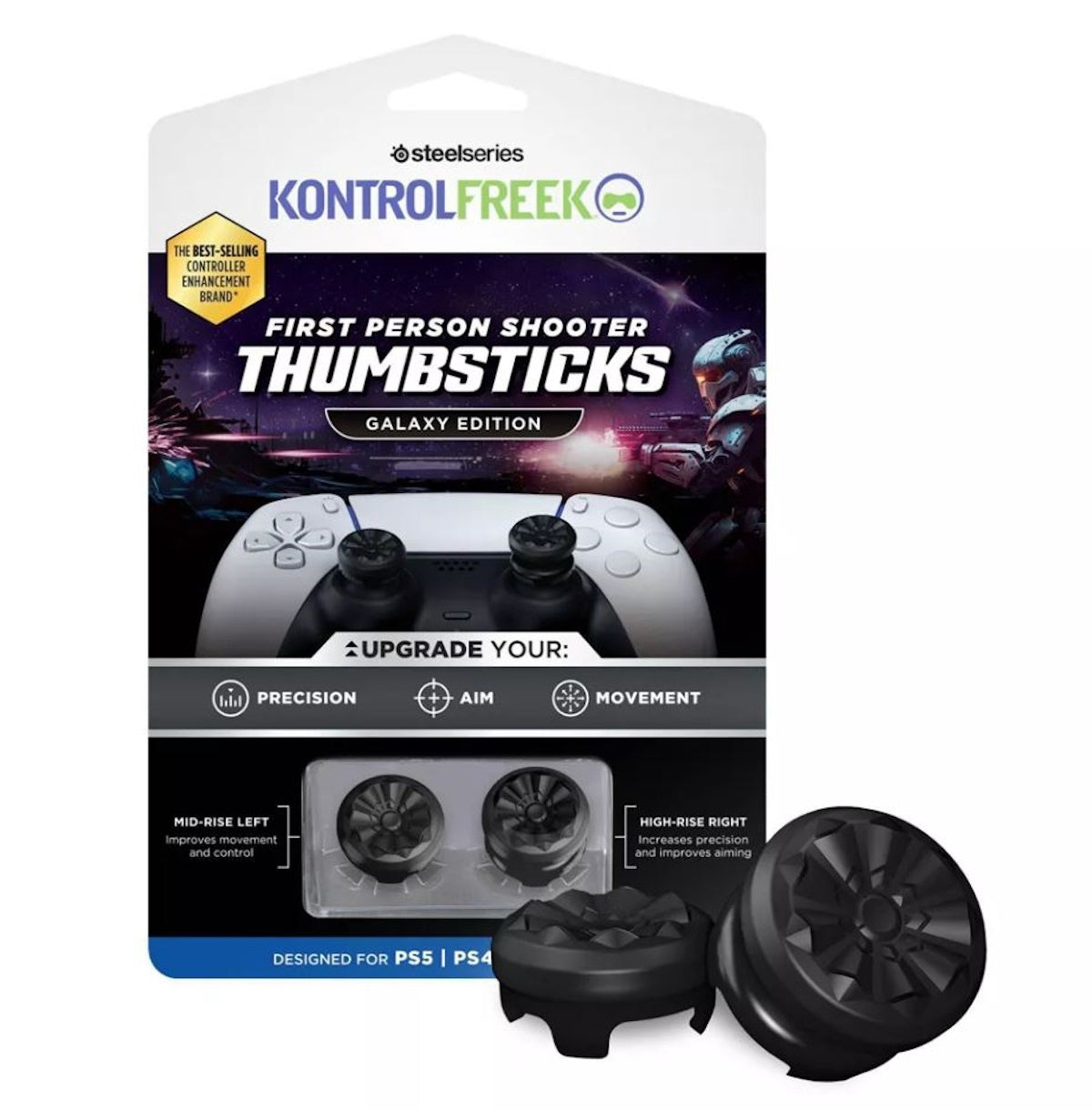 KontrolFreek - FPS Galaxy Edition Thumbsticks, PlayStation 5 - Black 6200-PS5-BB