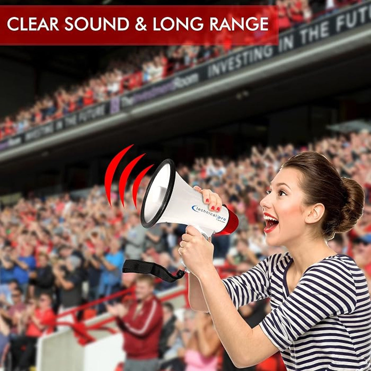 Technical Pro 20 Watts Lightweight 600M Range Portable Megaphone