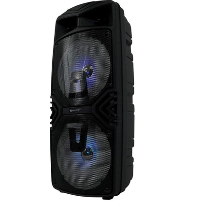 Technical Pro STAGE28 Dual 8" Rechargeable LED Bluetooth Speaker + Stand + Mic