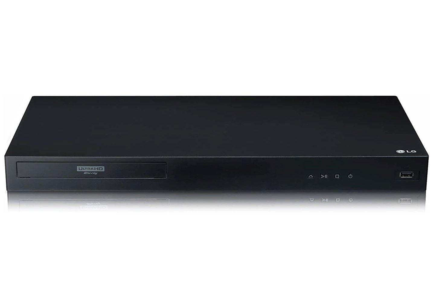 LG UBK80 4K Ultra-HD Blu-ray Player with HDR Compatibility Black Ethernet