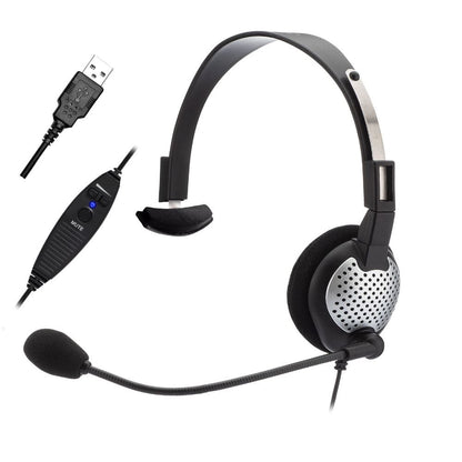 Andrea Communications NC-181VM USB On-Ear Monaural Computer Headset with Noise-canceling Microphone