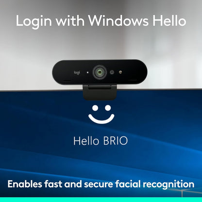 Logitech Brio Ultra 4K HD Webcam for Streaming and Meetings - Black 960-001419