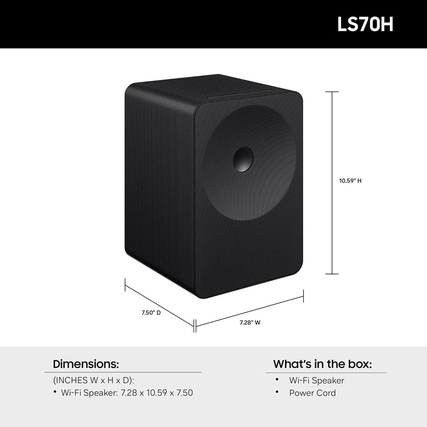 Samsung - Music Studio 7 Smart Speaker 3.1.1 ch, Wireless Dolby Atmos, Q-Symphony, Wi-Fi and Bluetooth (2026) HW-LS70H