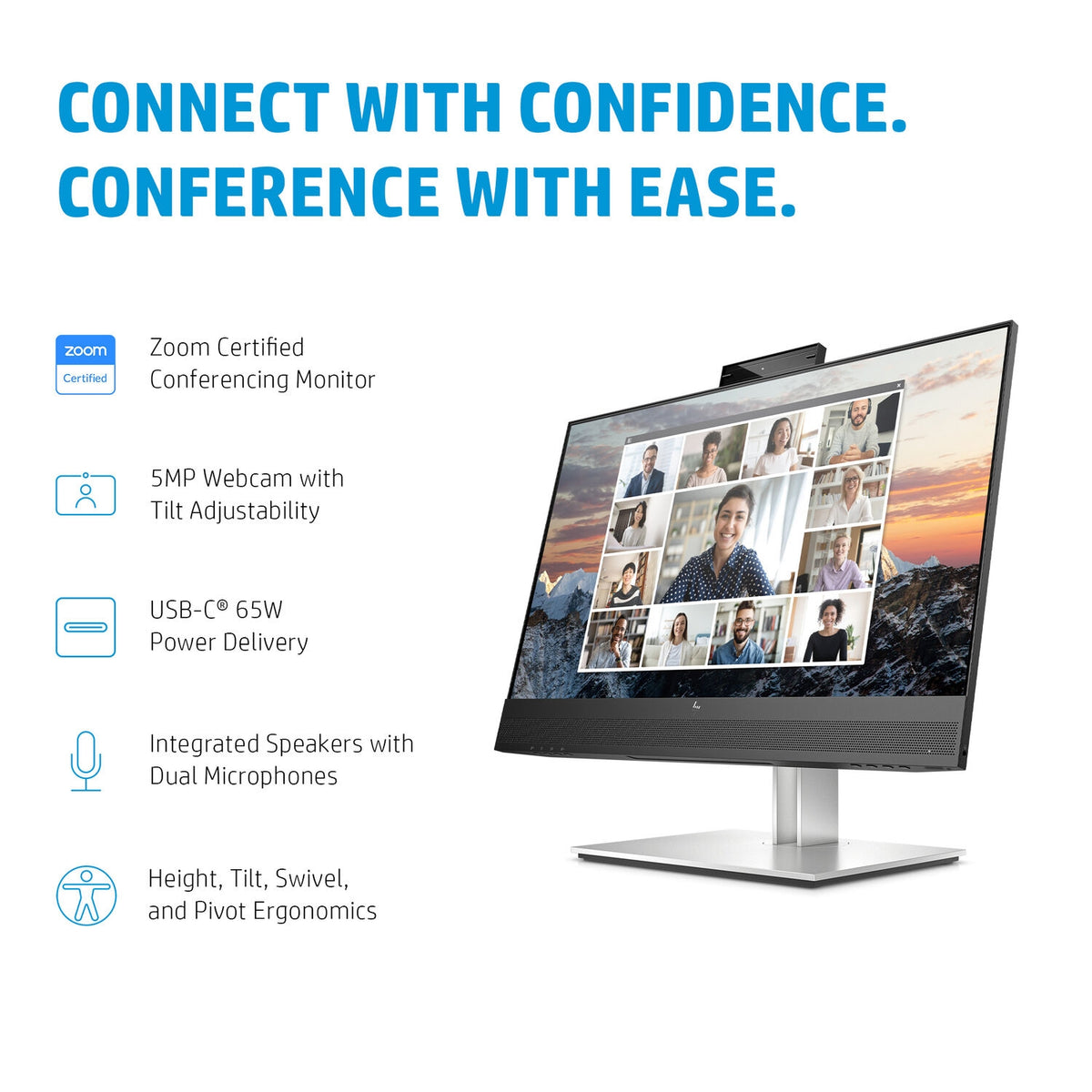 HP E24m 23.8" 16:9 1920 x 1080 5ms 75Hz IPS Monitor with USB Type-C Docking 40Z32AA