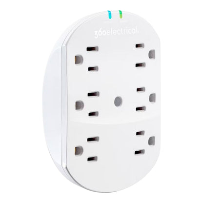 360 Electrical Habitat 2.4 6' Extension Cord with Loft 6-Outlet Surge Protector