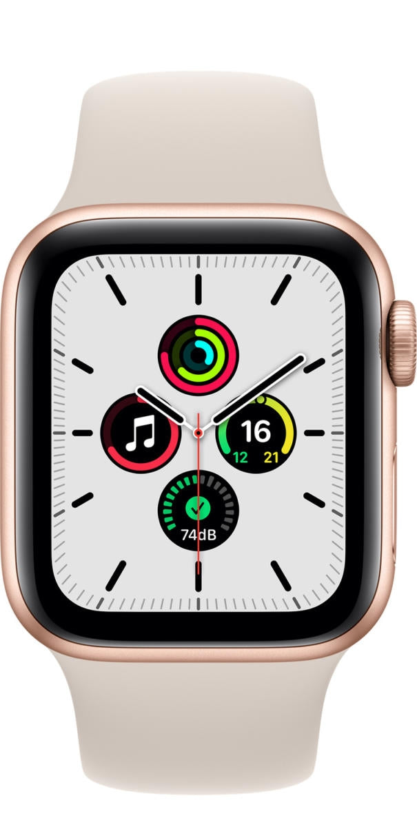 Apple Watch SE (1st Generation GPS) 40mm Gold Aluminum Case with Starlight Sport Band - Gold MKQ03LL/A