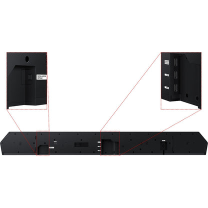 SAMSUNG Q-Series Soundbar 11.1.4 ch w/ Subwoofer and Rear Speaker - Graphite Black HW-Q990F/ZA