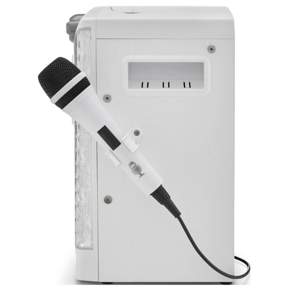 The Singing Machine SML633 Bluetooth CD+G Karaoke System, White
