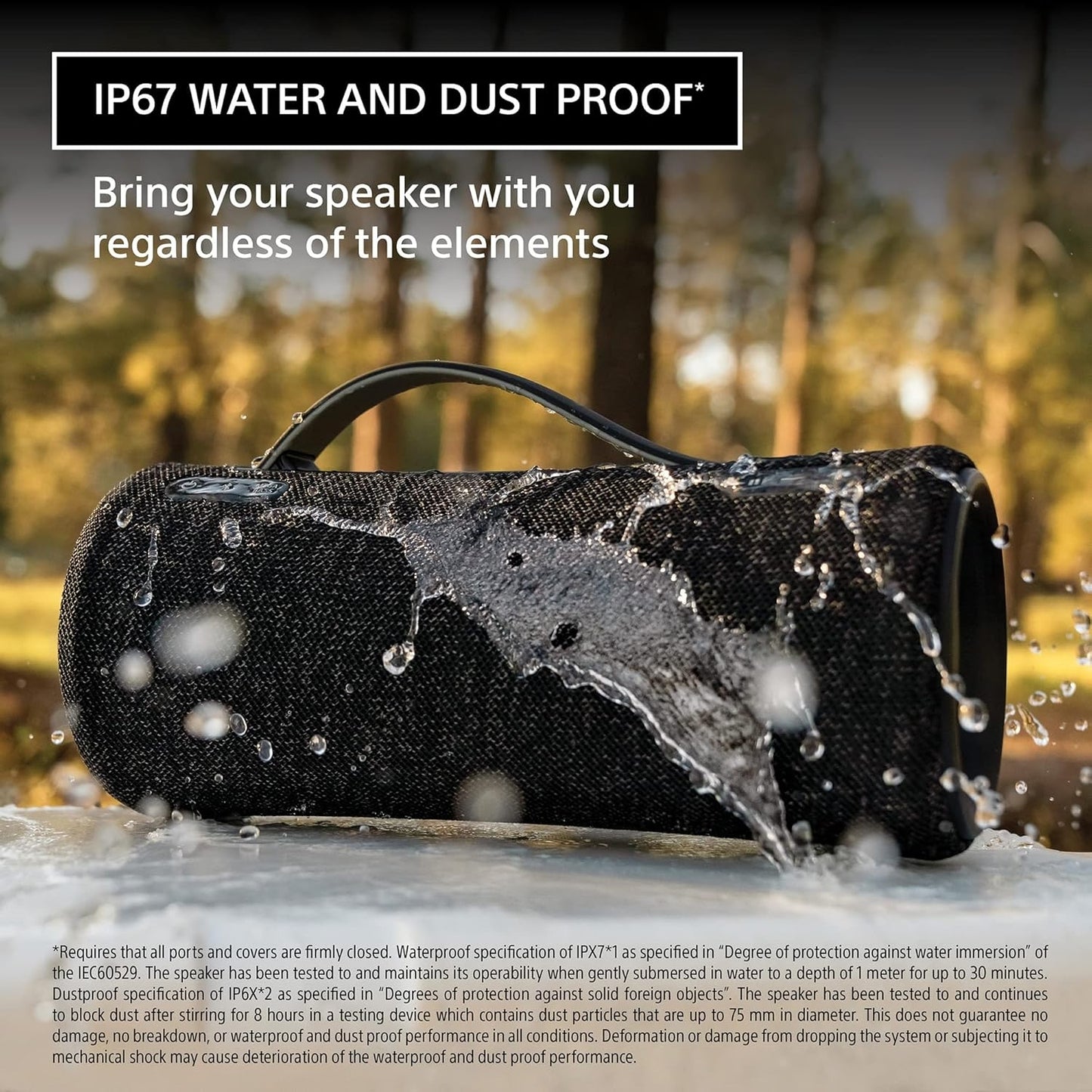 Sony SRS-XG300 X-Series Wireless Portable-Bluetooth Party-Speaker IP67 Waterproof and Dustproof with 25 Hour-Battery