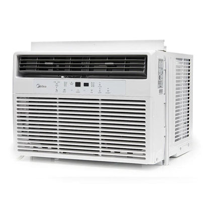 Midea 12,000 BTU 550 sq. ft Smart Window Air Conditioner with Remote Control, 3-in-1: Cools, Dehumidifies and Ventilates, App & Voice Control, 60 dB, White MAW12S1DWWT-T