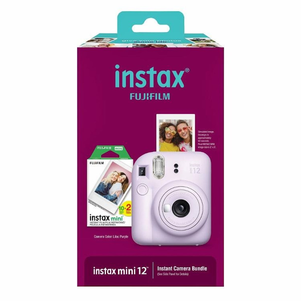 Fujifilm Instax Mini 12 Instant Camera with Bonus Film, 20 Sheets - Lilac 600023538