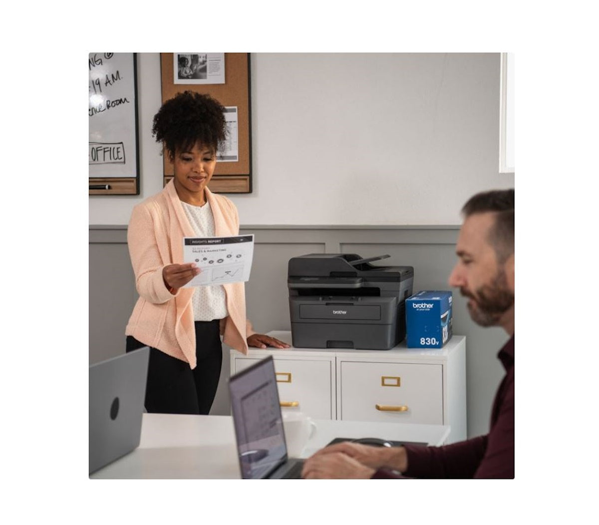 Brother MFC-L2807DW Wireless Compact Monochrome All-in-One Laser Printer with Copy, Scan and Fax, Duplex