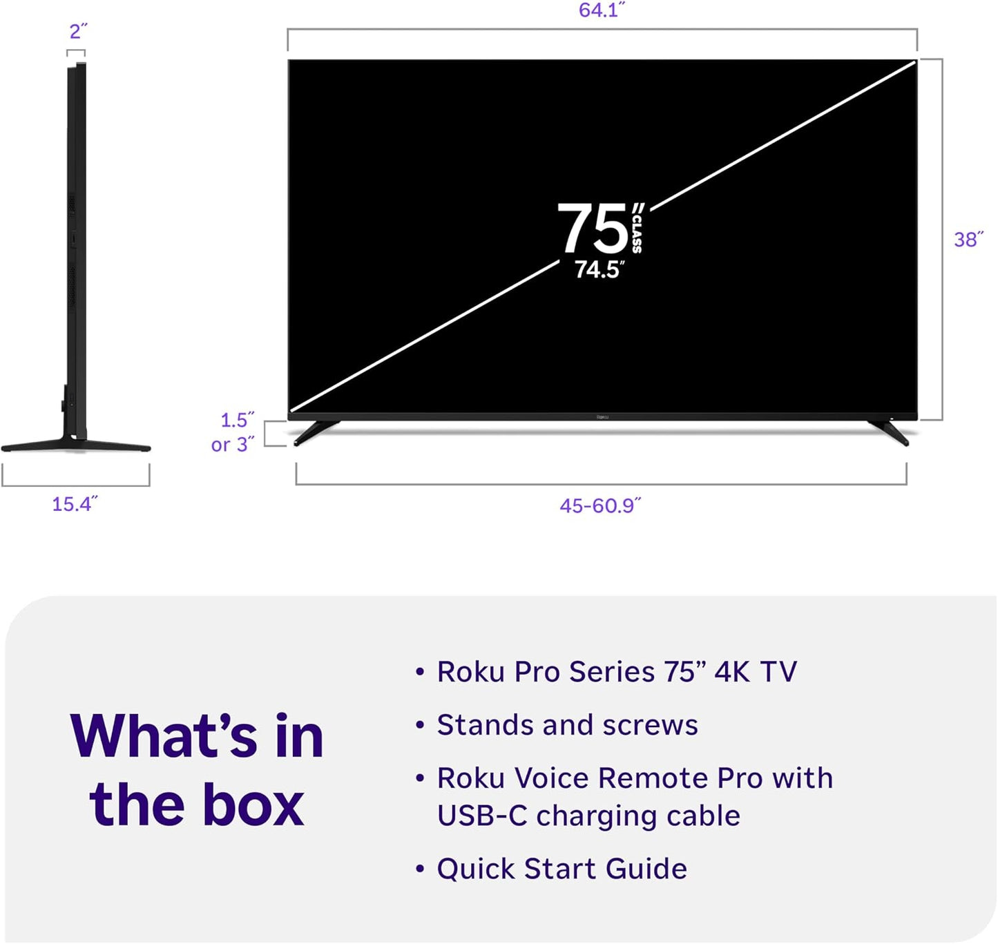 Roku - 75" Class Pro Series 4K QLED Mini-LED Smart RokuTV 75R8C5