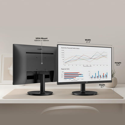 Philips 24 Inch Computer Monitor FHD 100Hz 1920×1080, 4ms, HDMI 1.4, 241V8LB