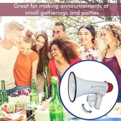 Technical Pro 20 Watts Lightweight 600M Range Portable Megaphone
