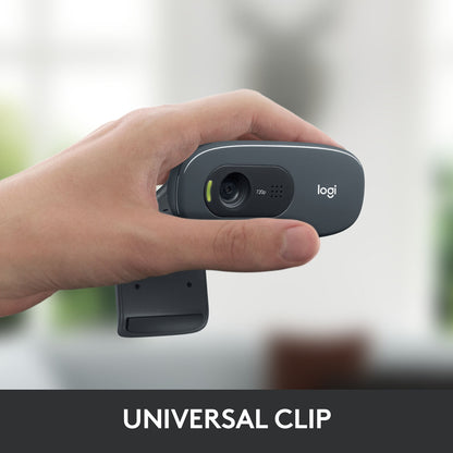 Logitech C270 720p Webcam Plug-and-Play Wide Screen Video Calling - Black 960-000694