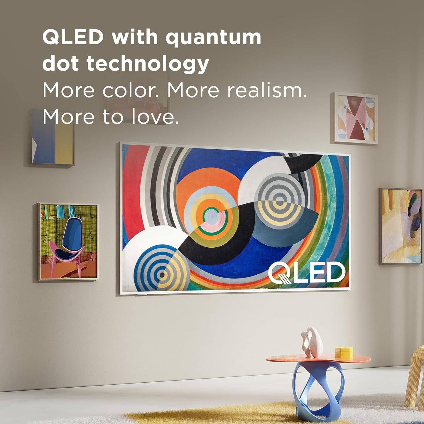TCL - 85" Class 85A300W NXTVISION Series 4K QLED Art TV with Magnetic Frame, Ultra Matte Screen and Flush Wall Mount
