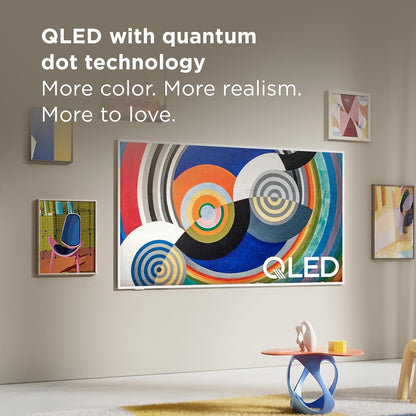 TCL - 85" Class 85A300W NXTVISION Series 4K QLED Art TV with Magnetic Frame, Ultra Matte Screen and Flush Wall Mount