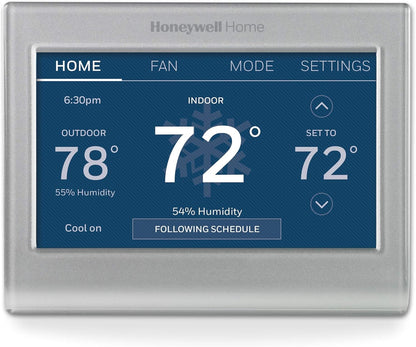 Honeywell Home RTH9585WF1004 Wi-Fi Smart Color Thermostat, 7-Day Programmable, Touch Screen Gray, Heating & Cooling System Type: 2 Stage