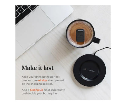 Ember Temperature Control Smart Mug 2 14oz Black App-Controlled 80 Min Battery Life CCM21C1417AM