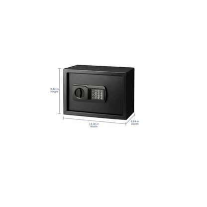 Fortress Medium Personal Pry Resistant Solid Steel Safe with Electronic Lock, Interior LED light, Backup key - 44E20