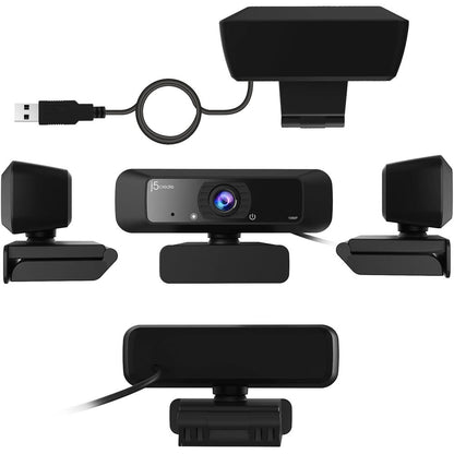 j5create USB HD Webcam 1080p with 360° Rotation - Black JVCU100