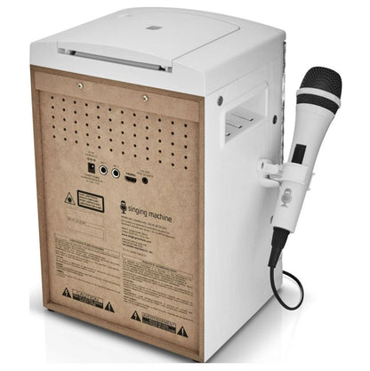 The Singing Machine SML633 Bluetooth CD+G Karaoke System, White
