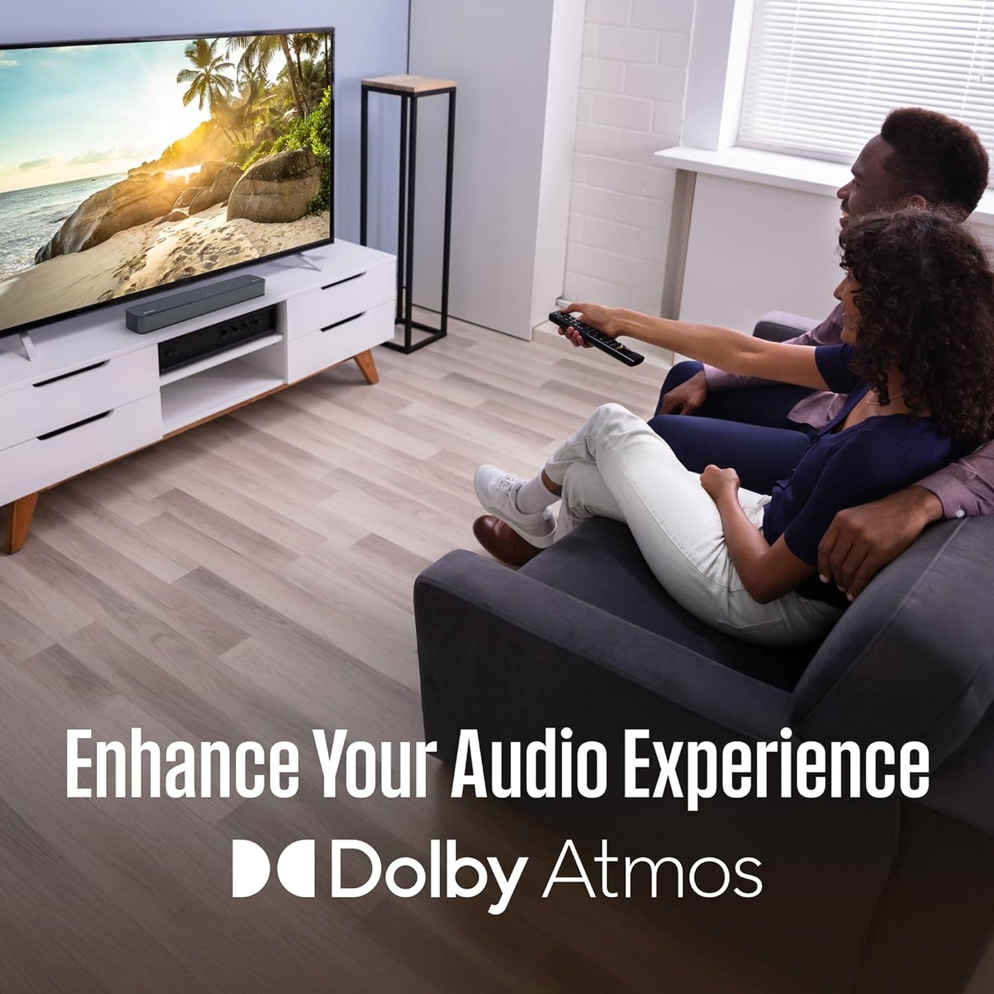 Westinghouse - 2.0 Mini Sound Bar w/ Dolby Atmos, Dolby Digital Plus, Bluetooth & Roku TV Ready - Black WS200AM