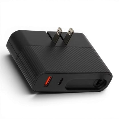 IHOME 45W AC Pro w/ Retractable USB-C Cable, 1 USB-A, 1 USB-C Wall Charger 2IHCH1042BLKCB