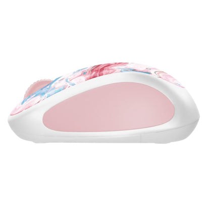Logitech - Design Collection Limited Edition Wireless 3-button Ambidextrous Mouse with Colorful Designs - Wireless - Cotton Candy