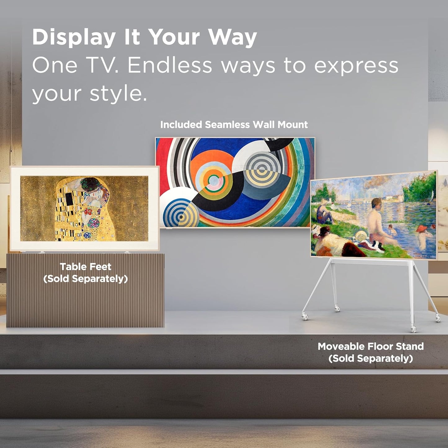 TCL - 85" Class 85A300W NXTVISION Series 4K QLED Art TV with Magnetic Frame, Ultra Matte Screen and Flush Wall Mount
