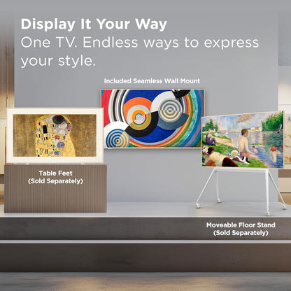TCL - 85" Class 85A300W NXTVISION Series 4K QLED Art TV with Magnetic Frame, Ultra Matte Screen and Flush Wall Mount