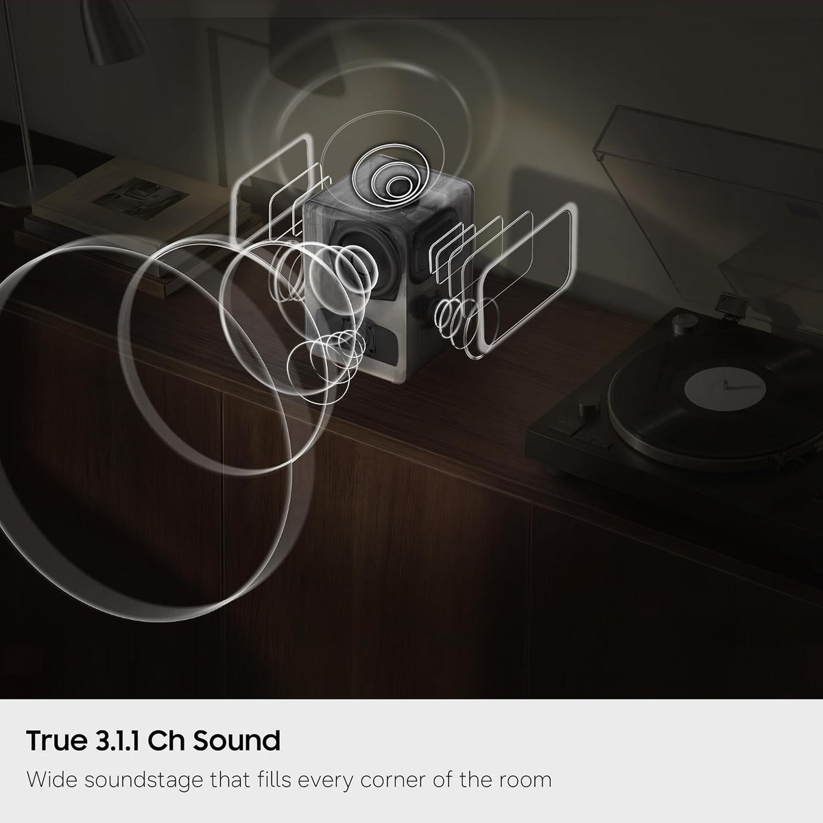 Samsung - Music Studio 7 Smart Speaker 3.1.1 ch, Wireless Dolby Atmos, Q-Symphony, Wi-Fi and Bluetooth (2026) HW-LS70H
